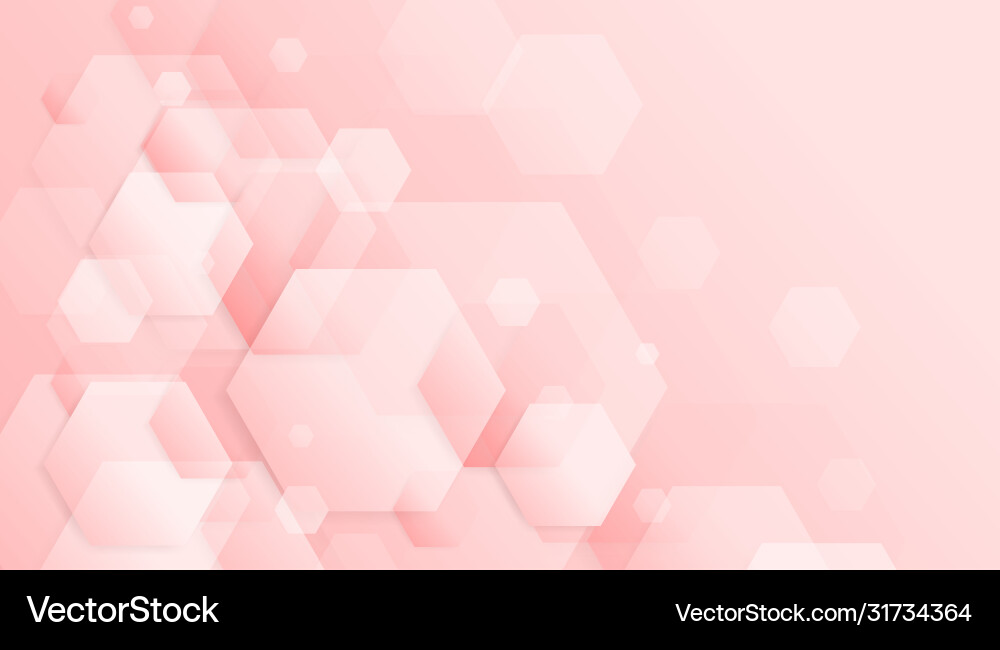 Pink Hexagonal Abstract Background vector image