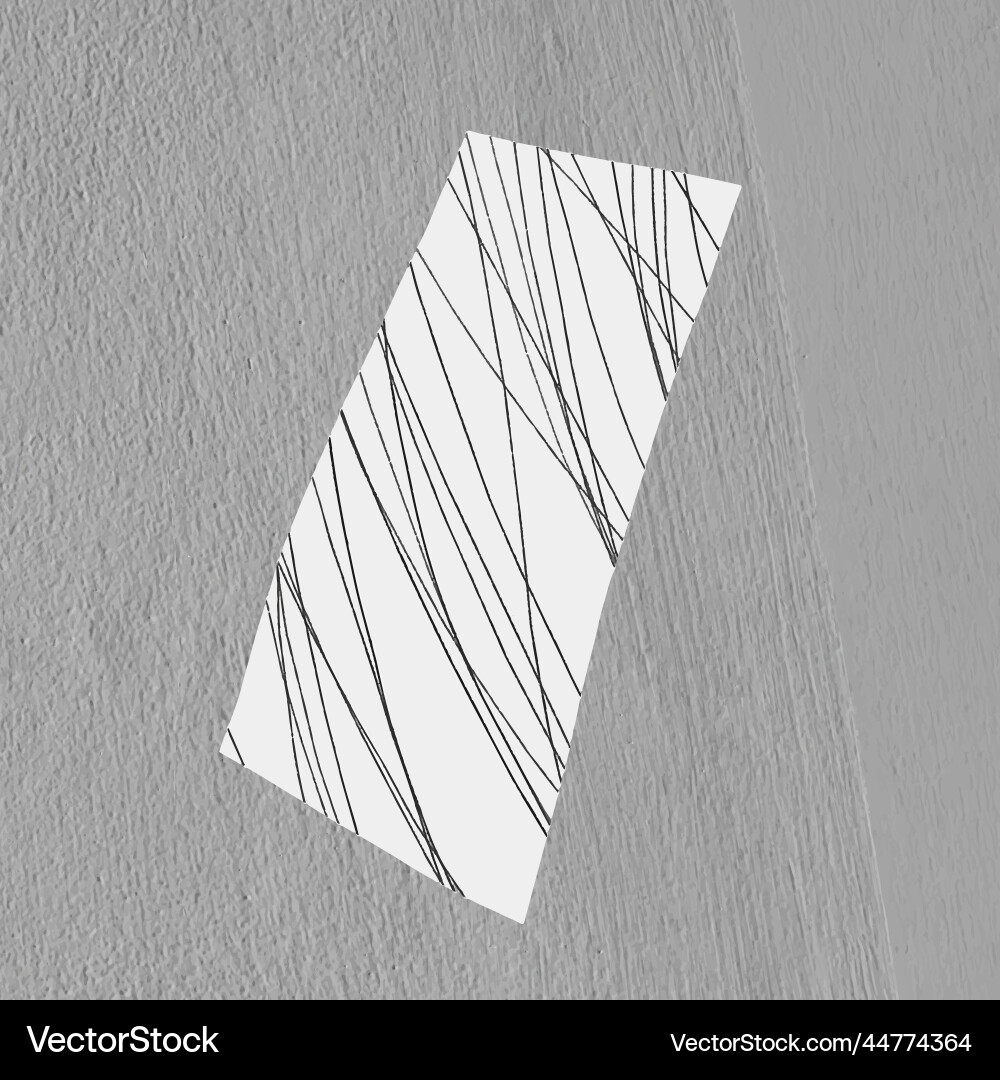 Rectangle with pen strokes design element vector image