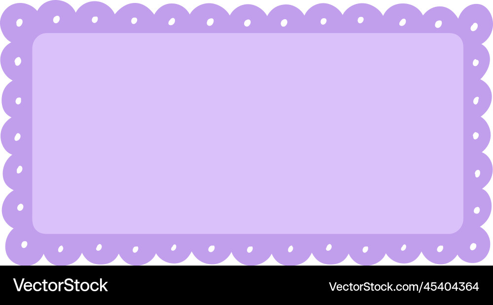 Scalloped edge rectangle long frame badge simple Scalloped edge rectangle long frame badge simple vector image