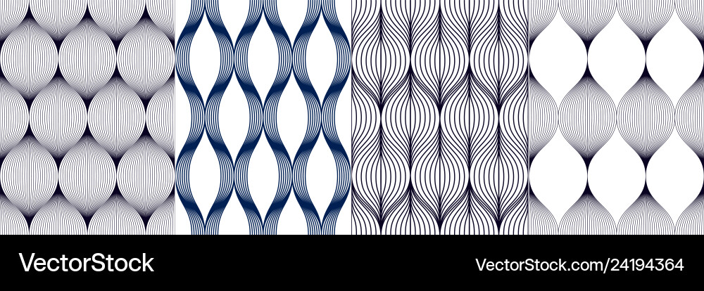 Seamless geometric patterns set simple Seamless geometric patterns set simple Vector Image