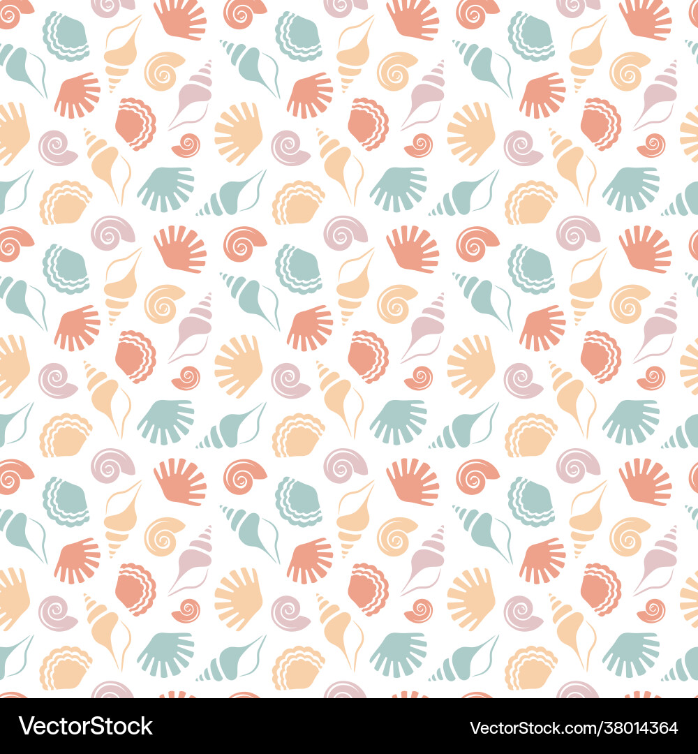 Seamless pattern with shells Seamless pattern with shells vector image