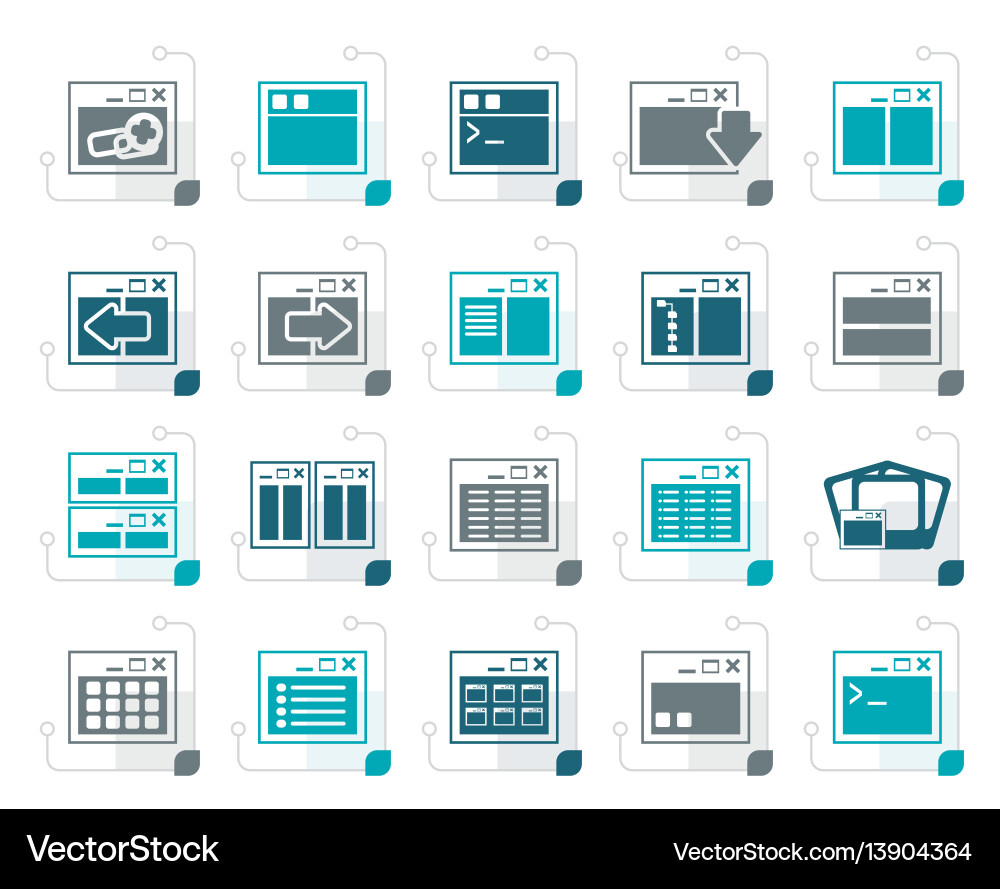 Styling Application Programmierserver Styling Application Programmierserver vektorbild