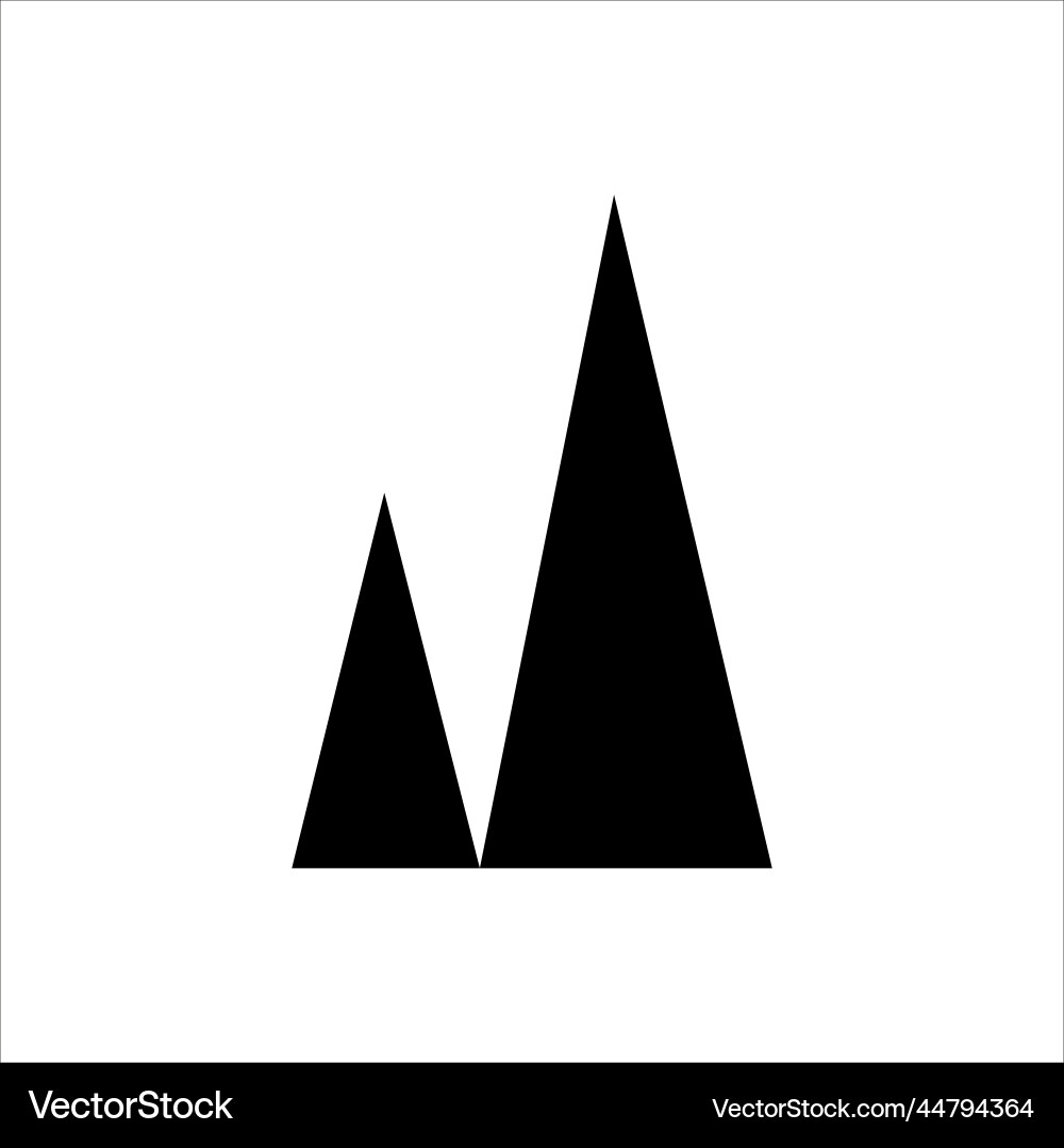 Tree icon abstract landscape elements isolated Vector Image
