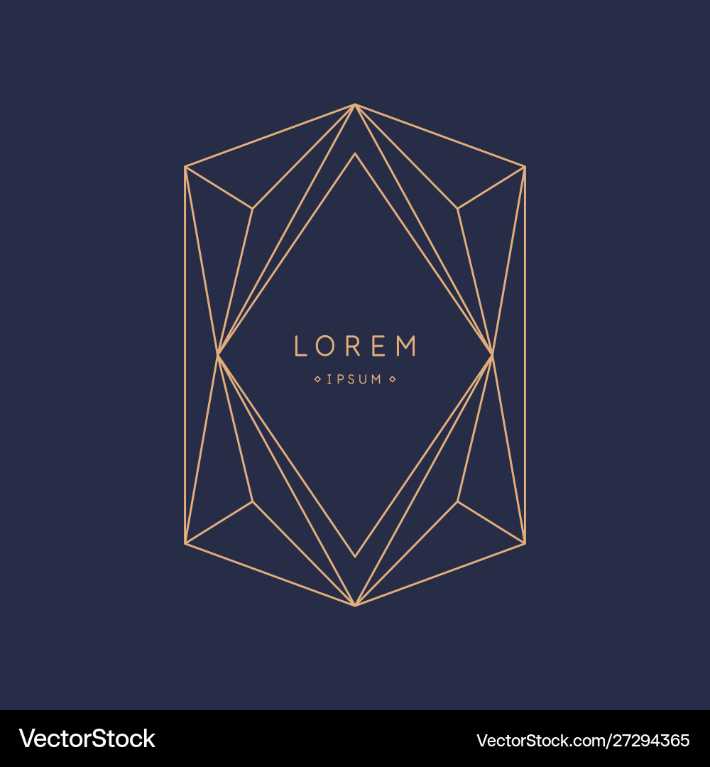 Abstract element with gold lines Abstract element with gold lines Vector Image