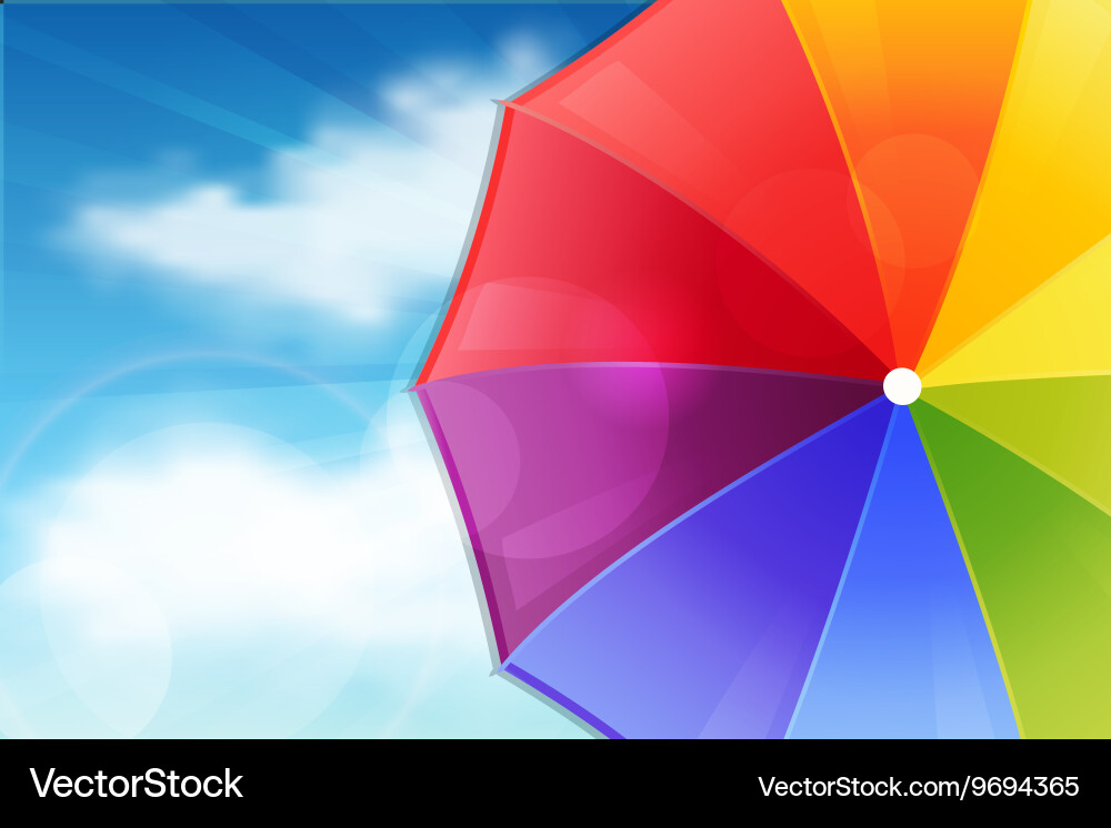 Colorful Beach Umbrella Vector Image