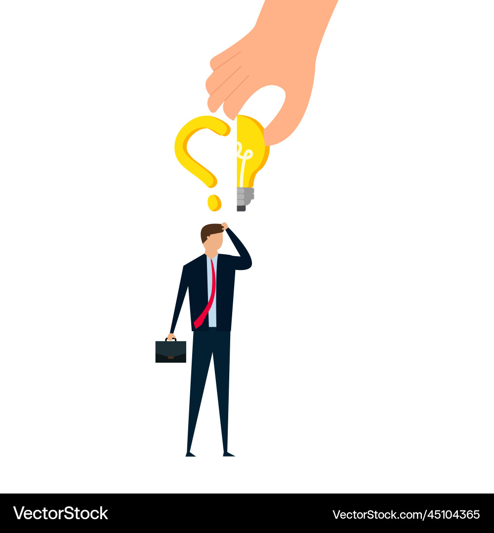 Decision making and solution confusing Vector Image