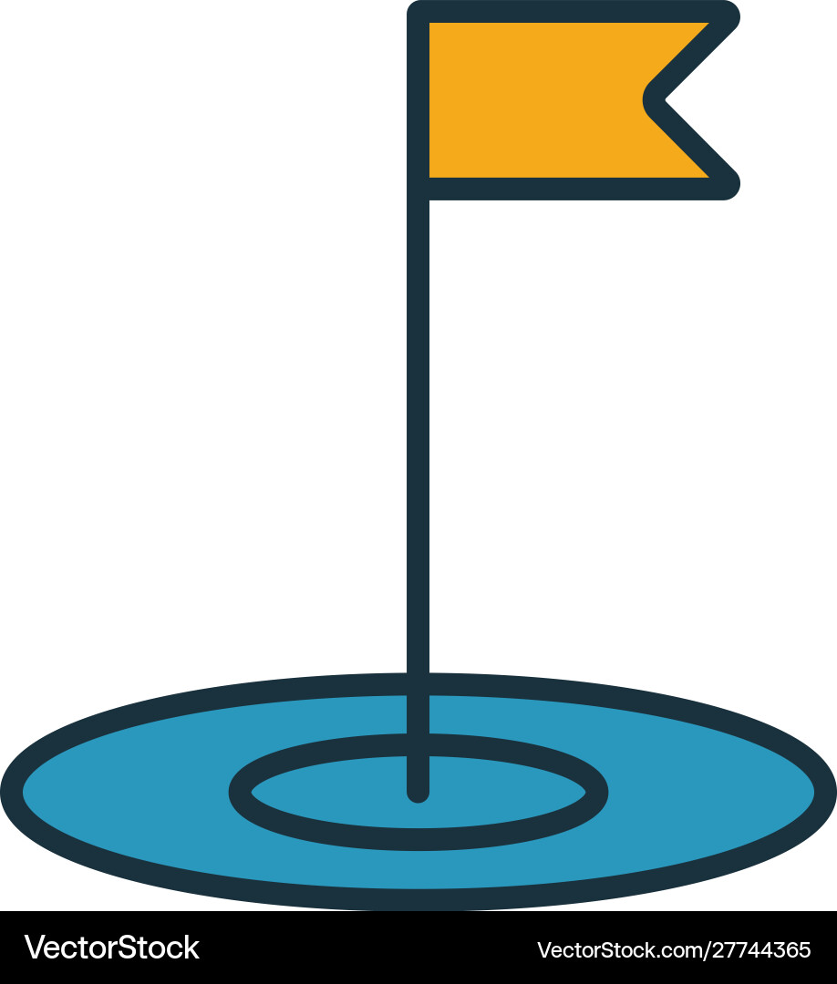 Goal icon simple element from startup icons Goal icon simple element from startup icons vector image