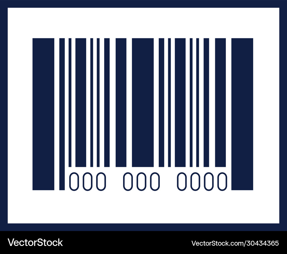 Isolated bar code design Vector Image