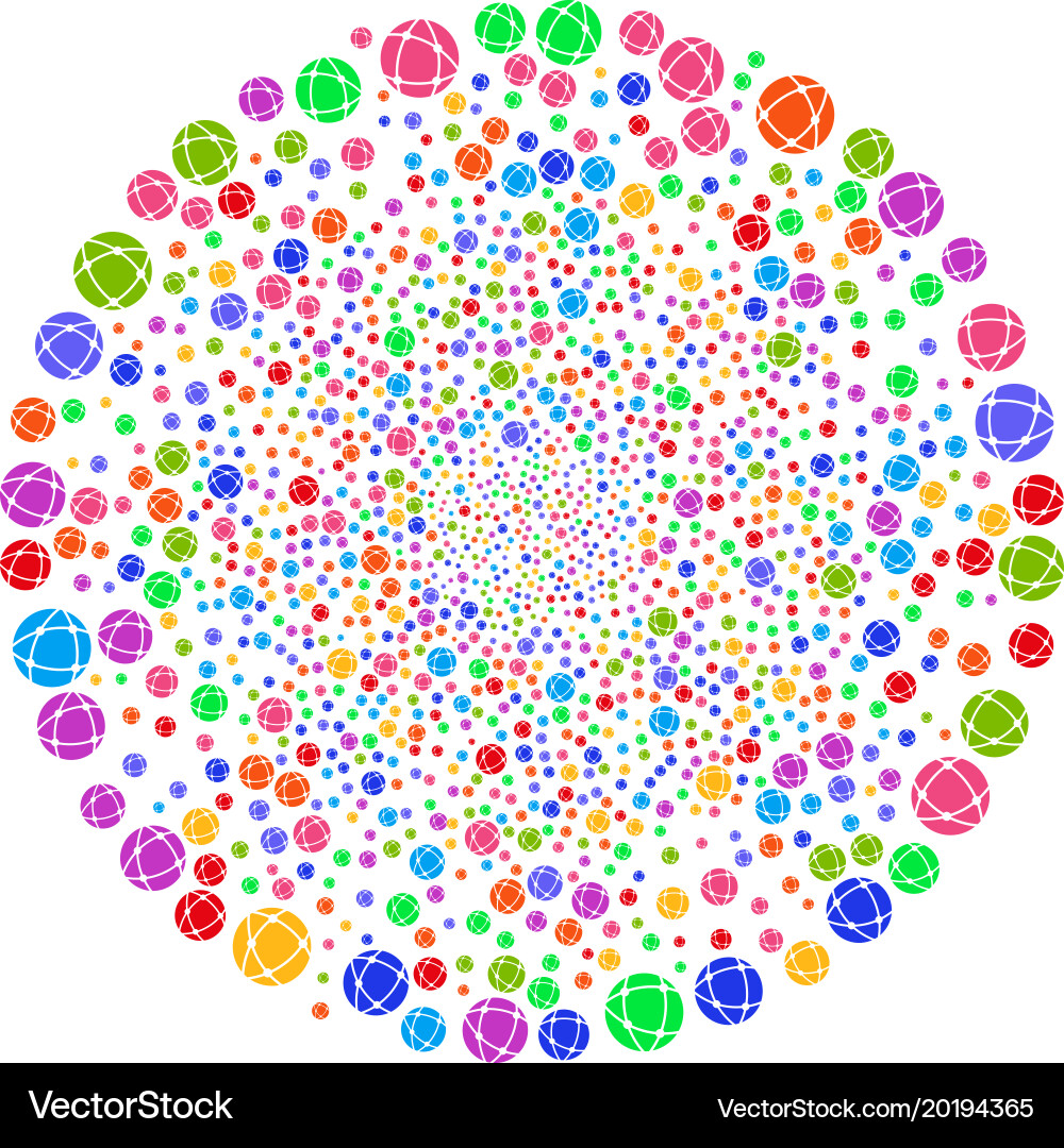 Network curl twist vector image