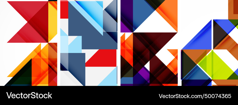 Set of abstract random triangle composition Set of abstract random triangle composition vector image