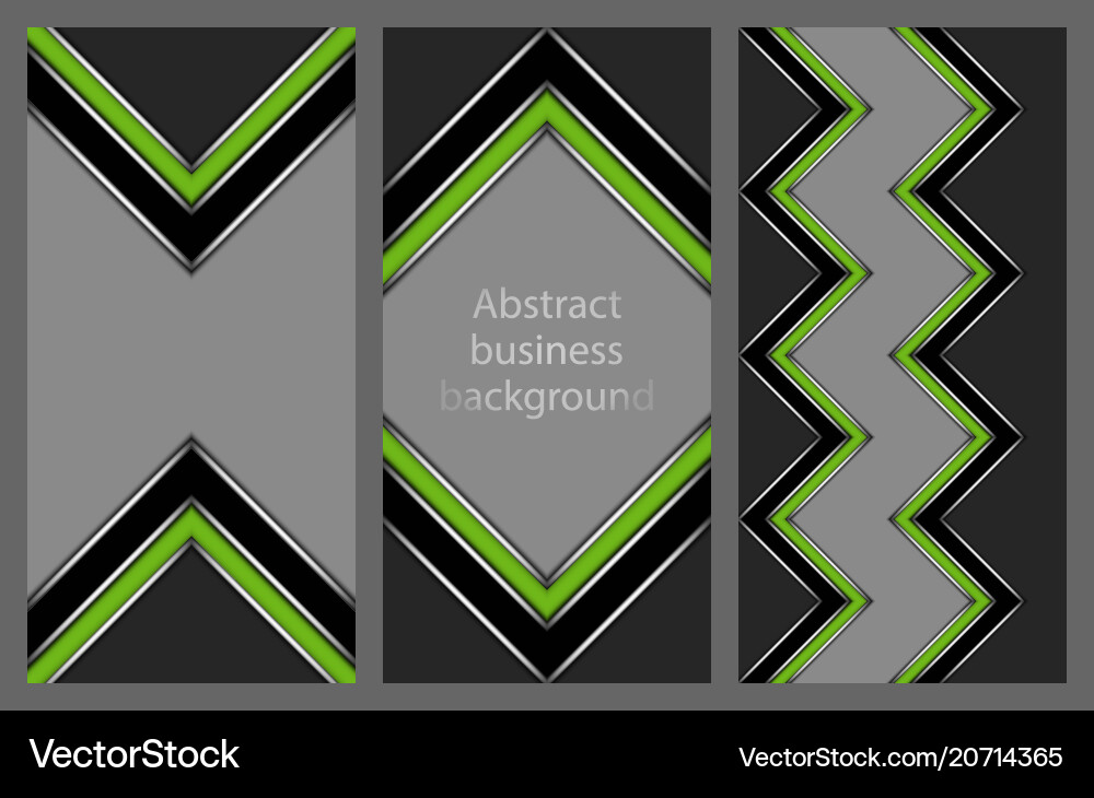 Set of leaflets with an abstract pattern Set of leaflets with an abstract pattern vector image