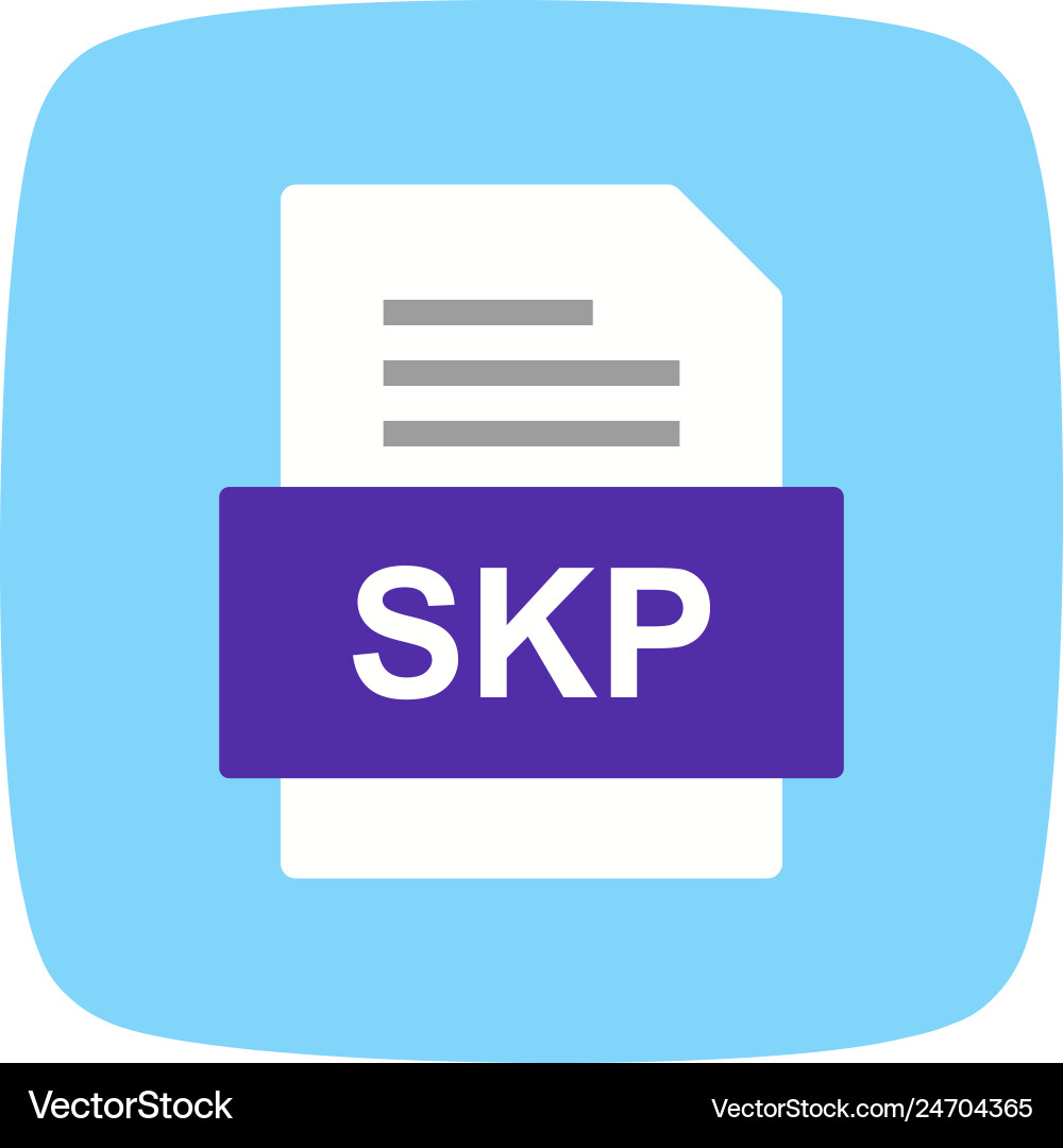 Skp file document icon Vector Image
