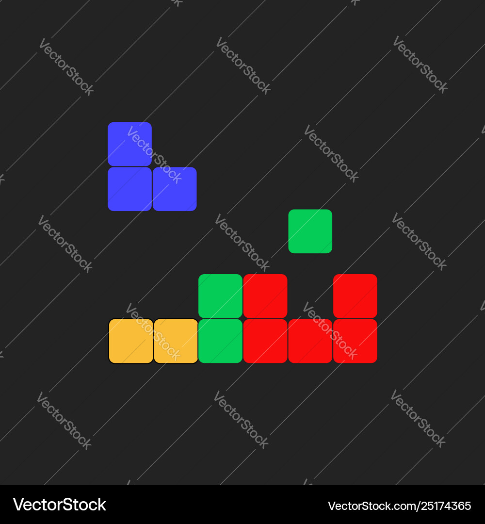Tetris Puzzle Blocks vector image
