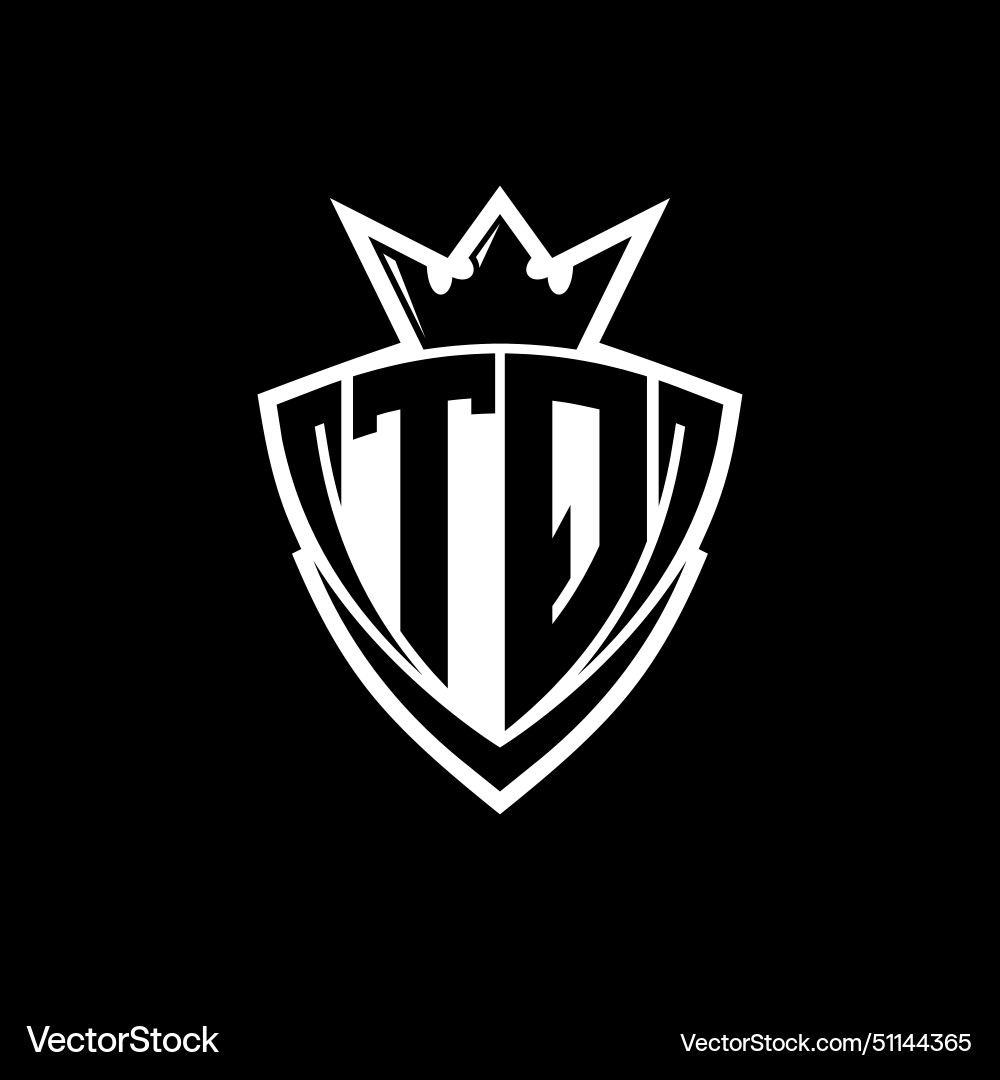 Tq letter logo with sharp triangle shield shape Tq letter logo with sharp triangle shield shape Vector Image