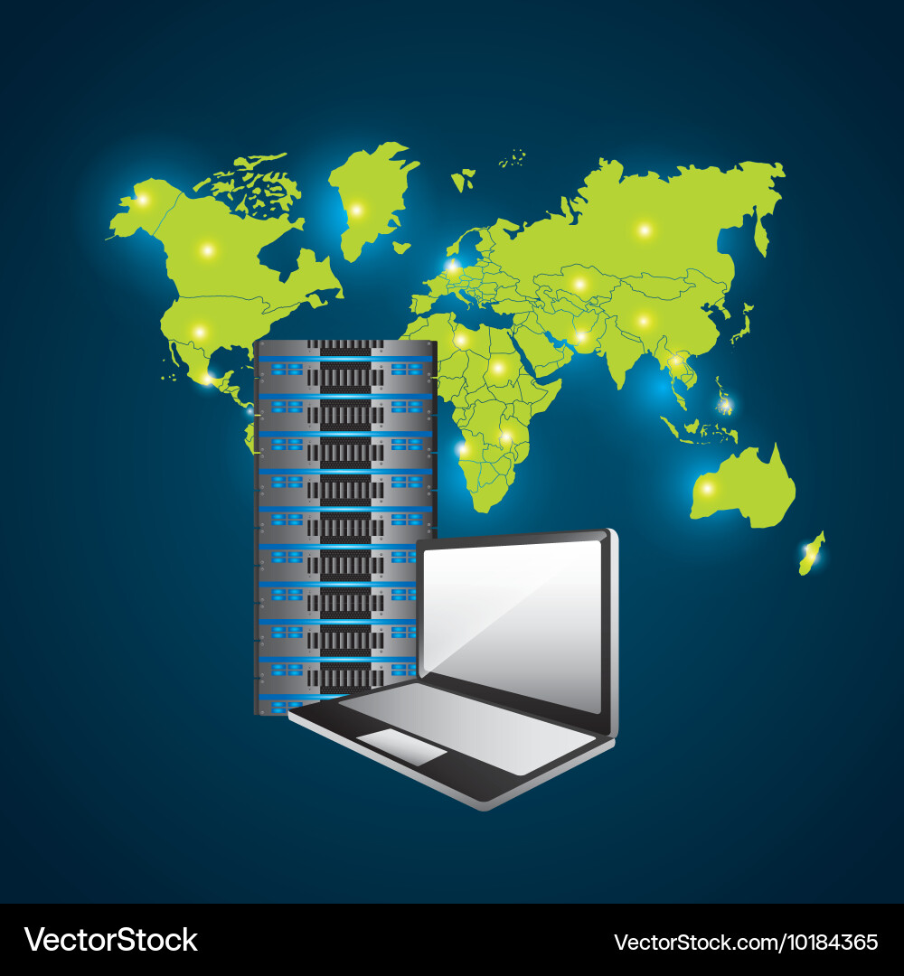 Web hosting icon data center design Vector Image