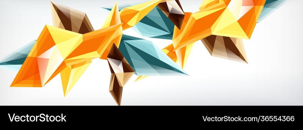 3d triangles and pyramids abstract Vector Image