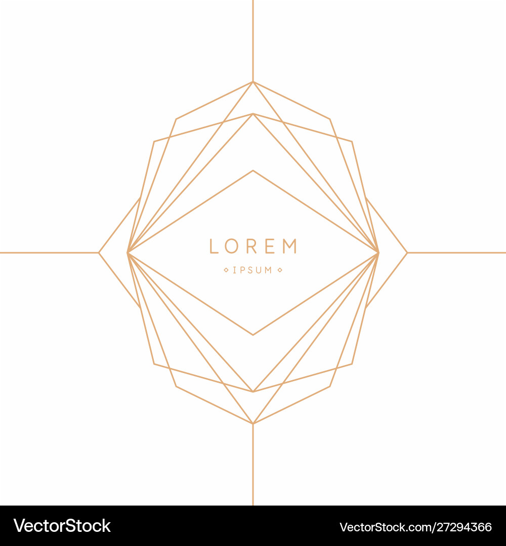 Abstract element with gold lines Abstract element with gold lines vector image