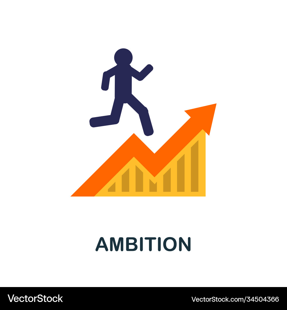 Ambition icon simple element from core values vector image