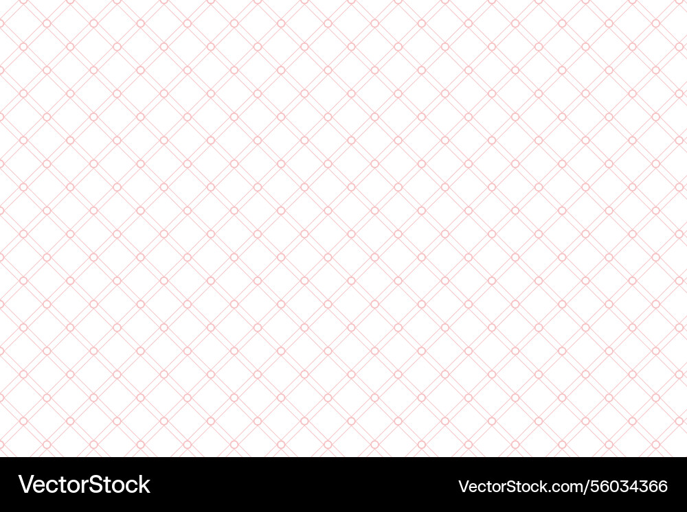 Diagonal grid pattern with dots seamless Vector Image