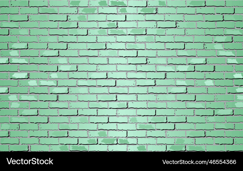 Emerald Green Brick Wall Royalty Free Vector Image