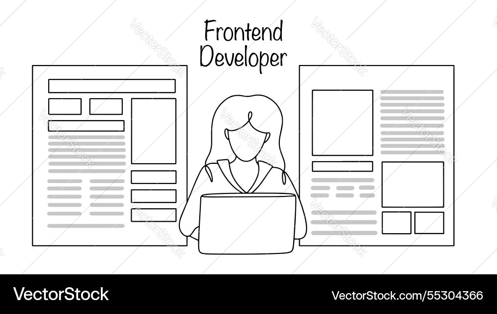 Frontend developer Vector Image