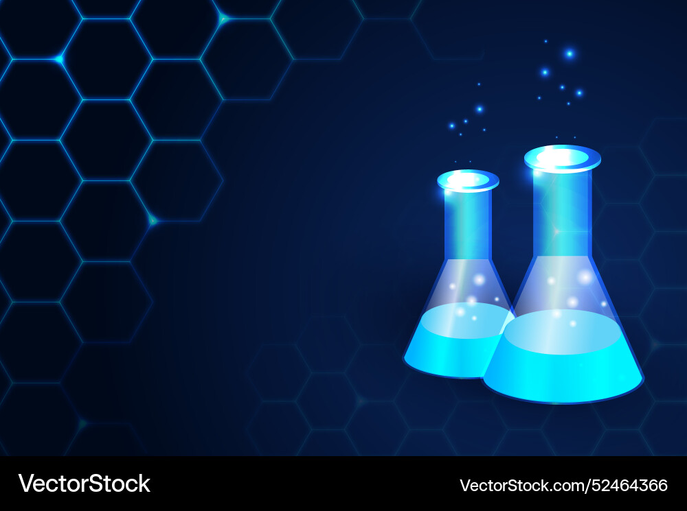 Futuristic style science lab background Vector Image