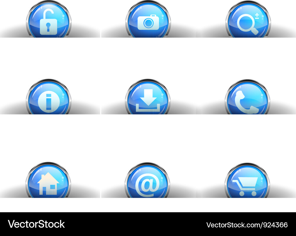 Glossy buttons vector image
