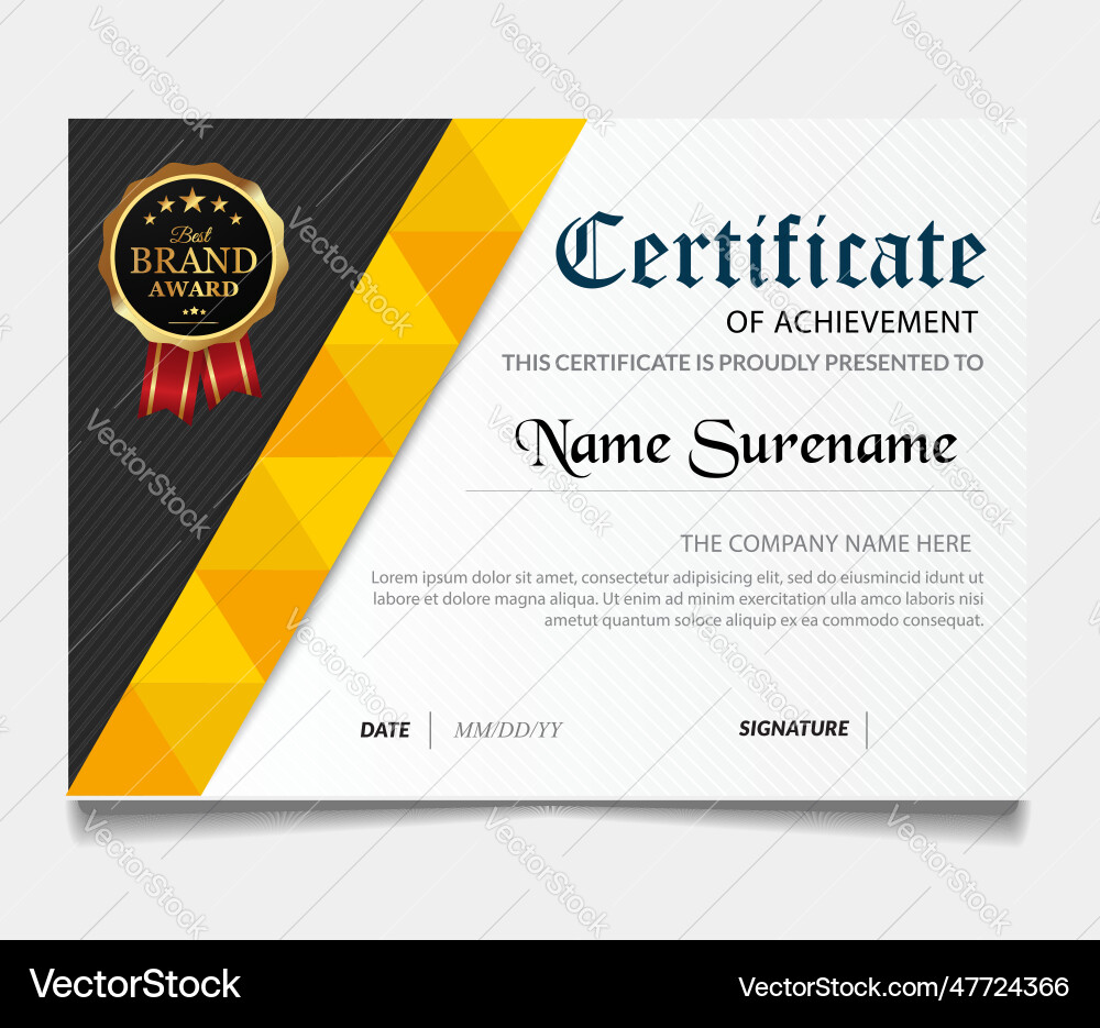 Gradient elegant certificate of appreciation Vector Image