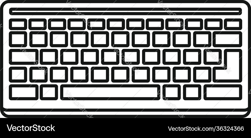 Hardware keyboard icon outline style Hardware keyboard icon outline style vector image
