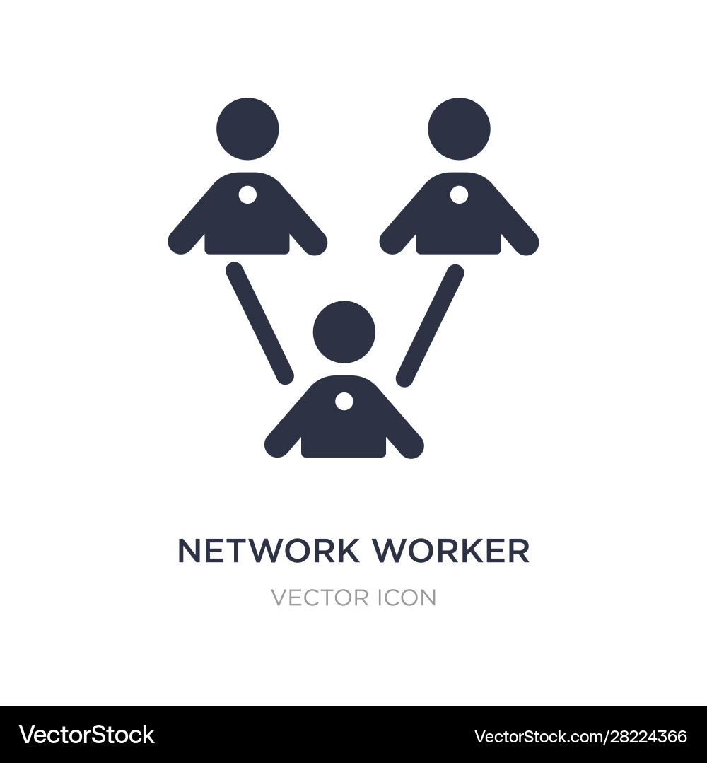 Network worker icon on white background simple Network worker icon on white background simple Vector Image