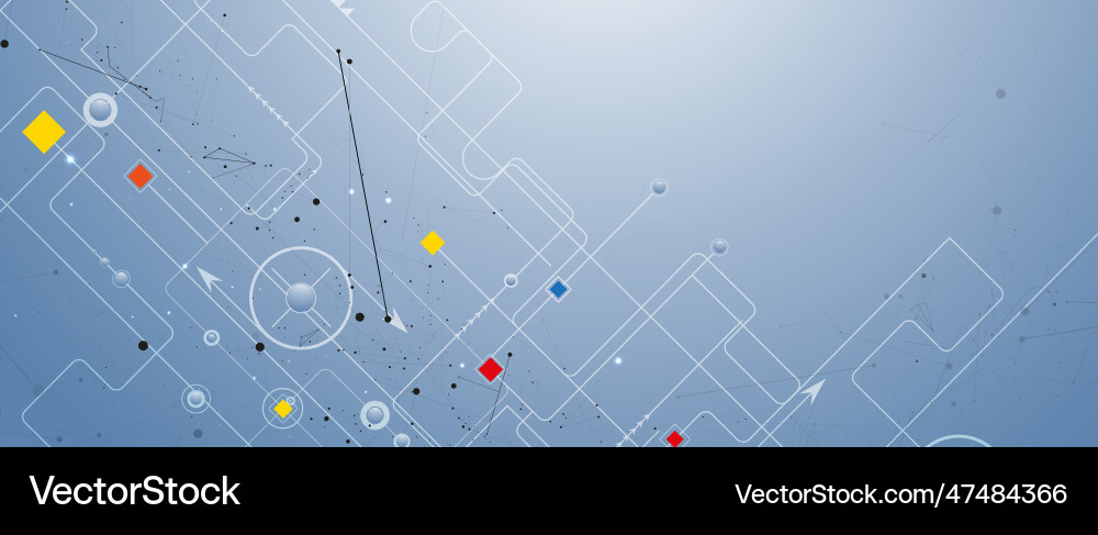 Neural network concept connected cells with links Vector Image