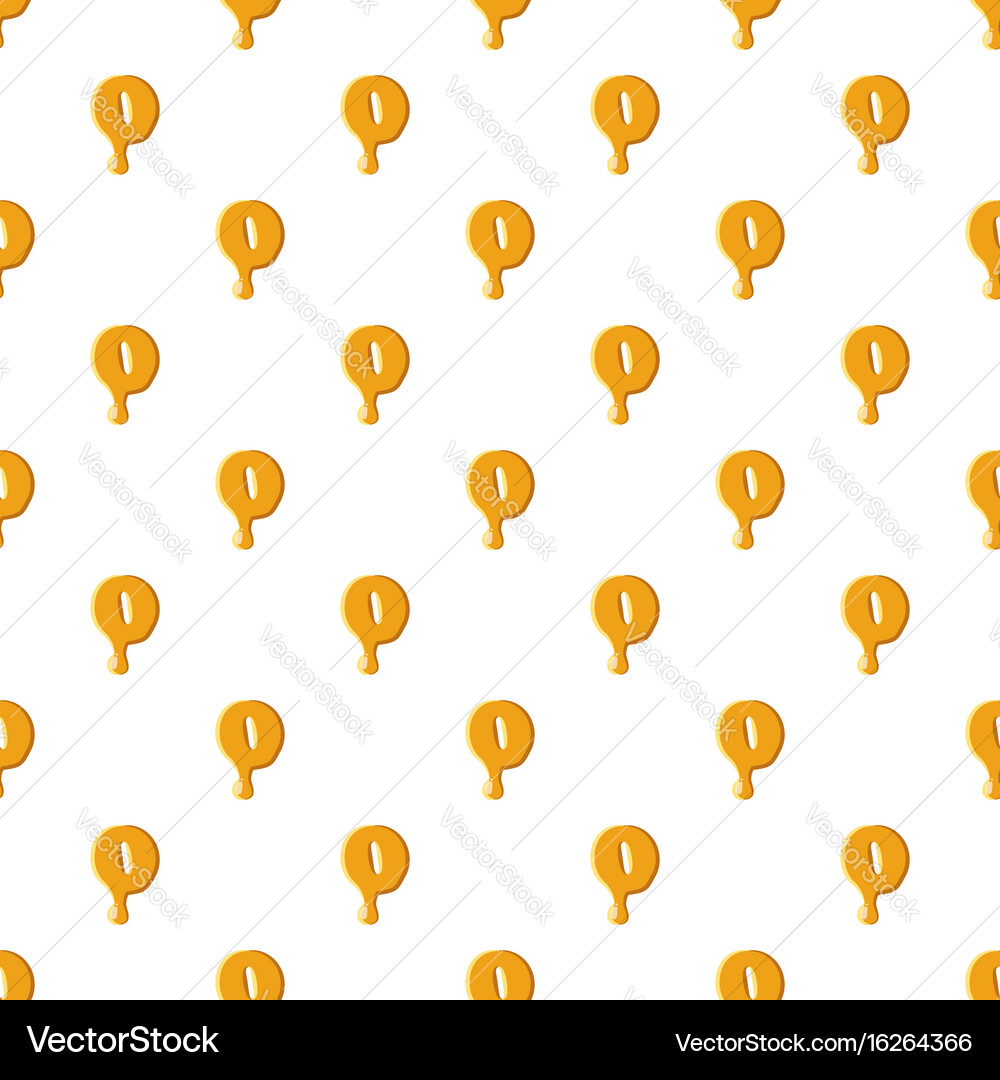 Number 0 from honey pattern vector image