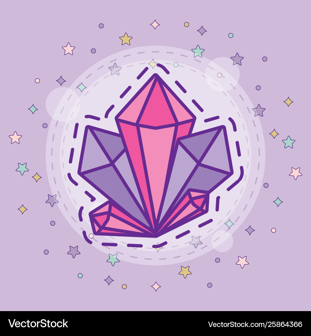Patch quartz rocks icons Vector Image