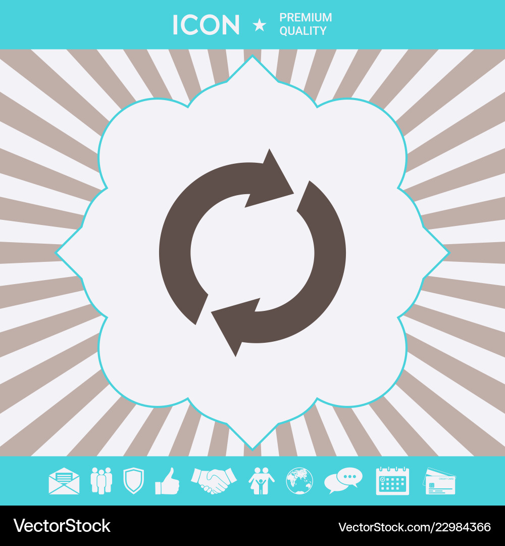 Reset button reload arrows graphic elements vector image