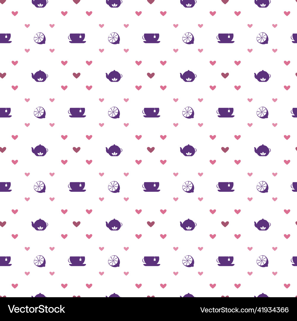 Teatime diagonal grid seamless pattern Teatime diagonal grid seamless pattern vector image