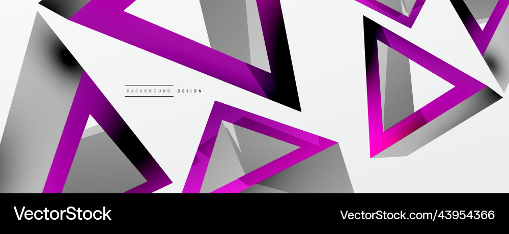Triangle abstract background 3d basic Vector Image