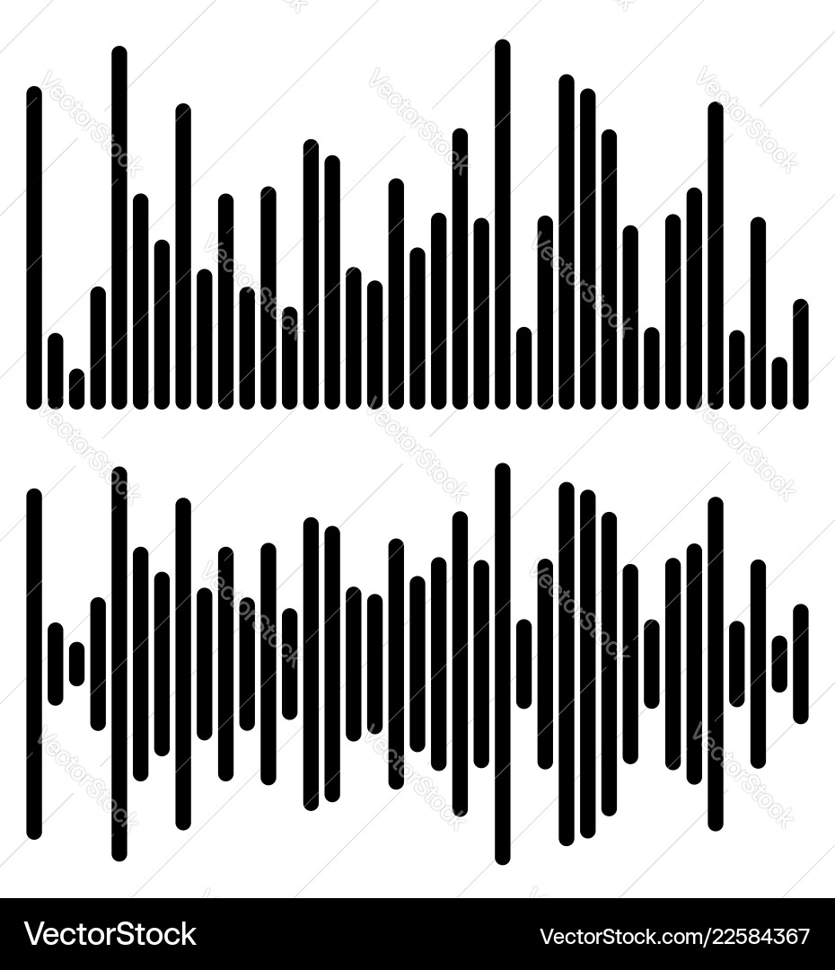 2 different equalizer eq graphics - vertical bars 2 different equalizer eq graphics - vertical bars vector image