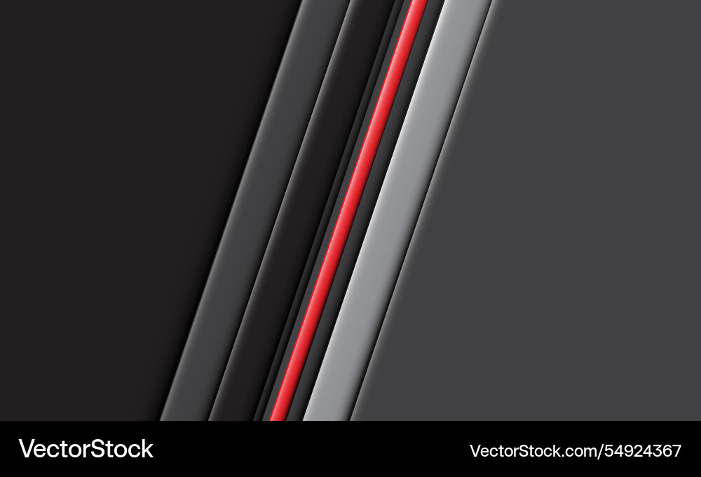 Abstract red grey lines slash dynamic geometric vector image