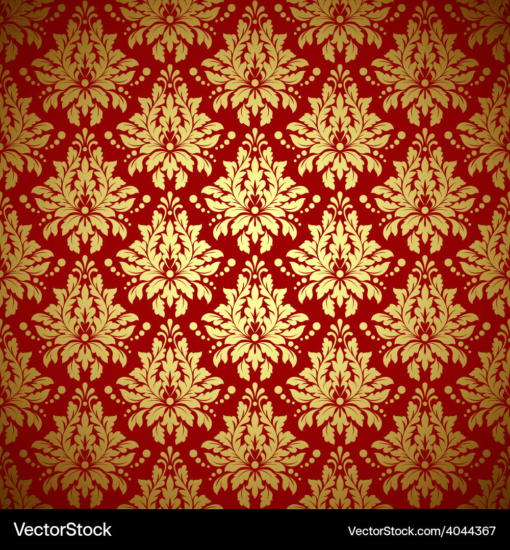 Damask Pattern Seamless Background vector image