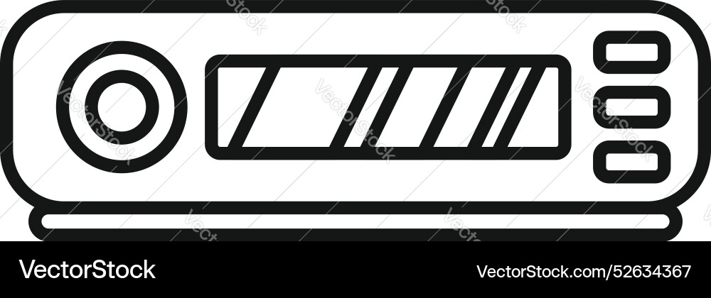 Digital audio player device showing playing song Vector Image