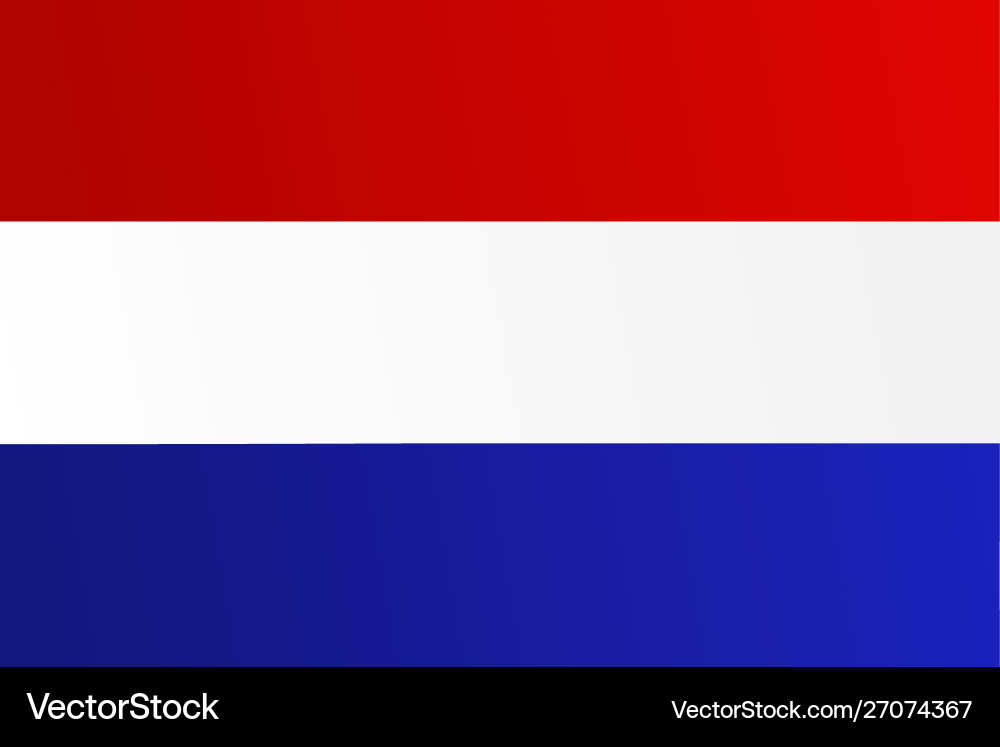 Flag netherlands with transition color - image Flag netherlands with transition color - image Vector Image