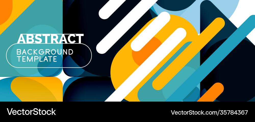 Flat geometric round shapes and dynamic lines Flat geometric round shapes and dynamic lines Vector Image