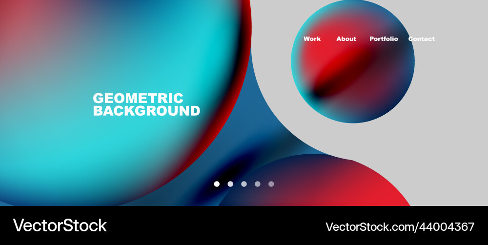 Flowing gradient colors and round elements Flowing gradient colors and round elements vector image