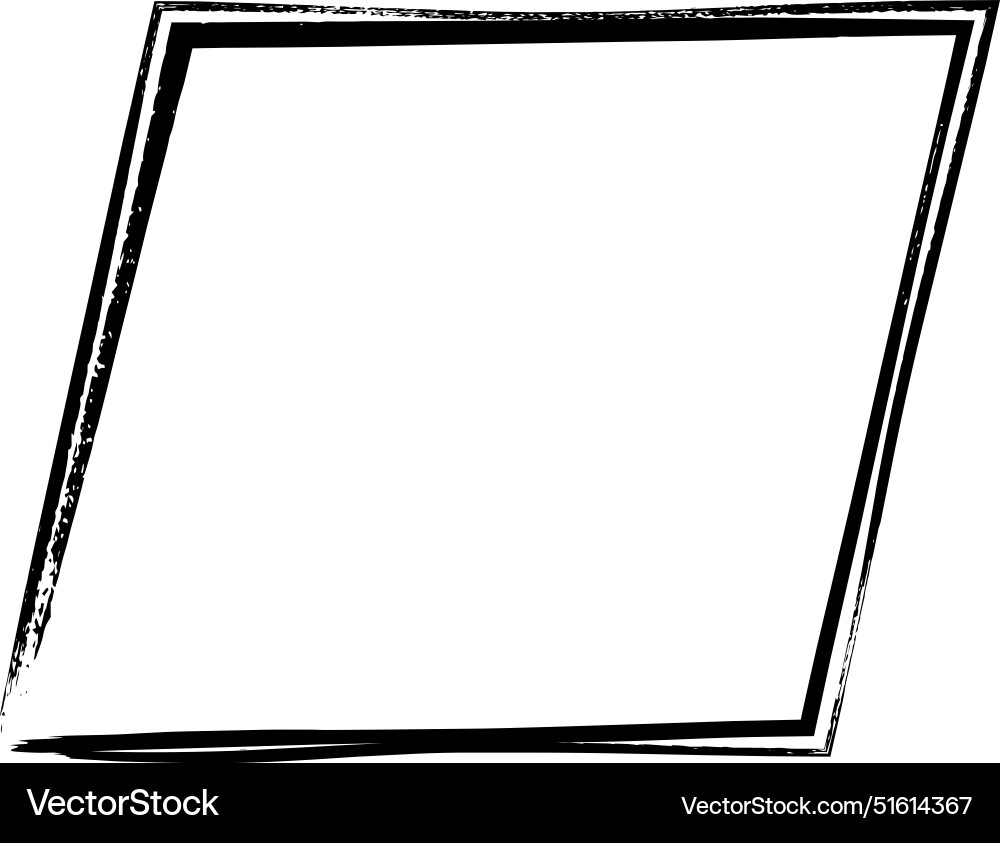 Frame parallelogram texture element outline Frame parallelogram texture element outline vector image