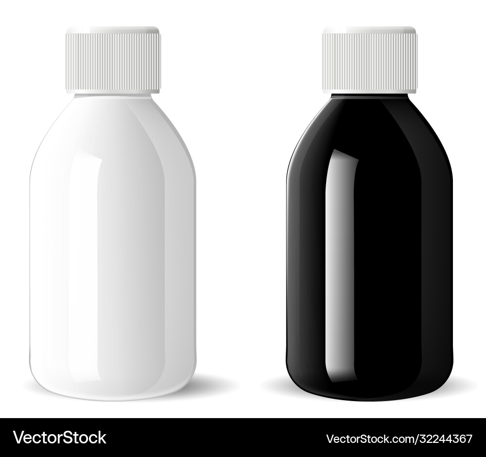 Glossy Glasflasche medizinische Kosmetik Fläschchen Glossy Glasflasche medizinische Kosmetik Fläschchen vektorbild