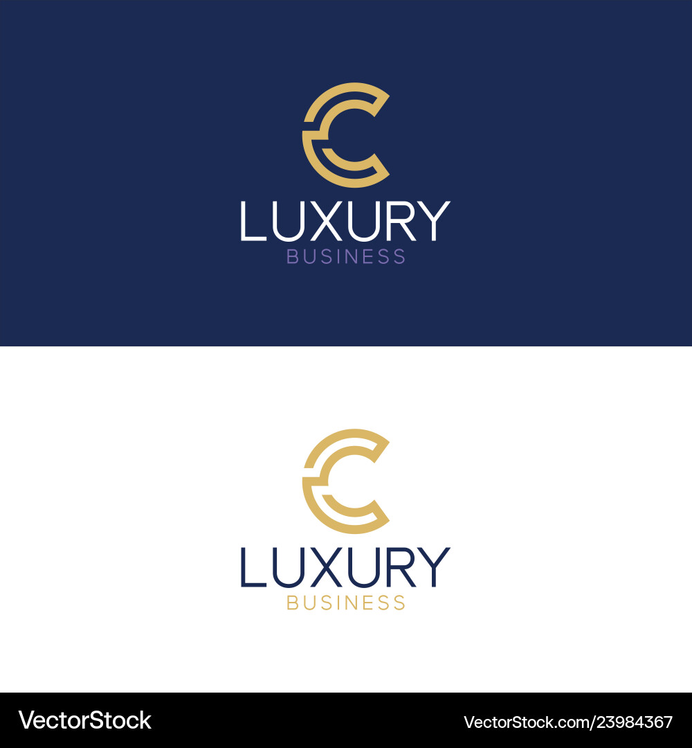 Luxury logo c modern style Luxury logo c modern style vector image