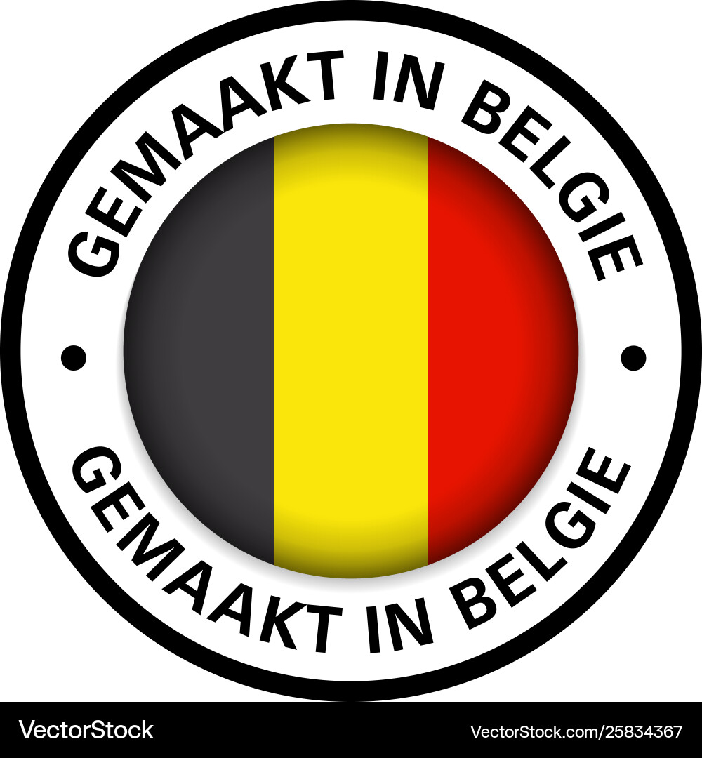 Made in belgium flag icon Made in belgium flag icon vector image