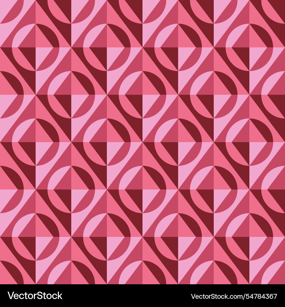 Retro-inspired geometric pattern with interlocking Retro-inspired geometric pattern with interlocking vector image