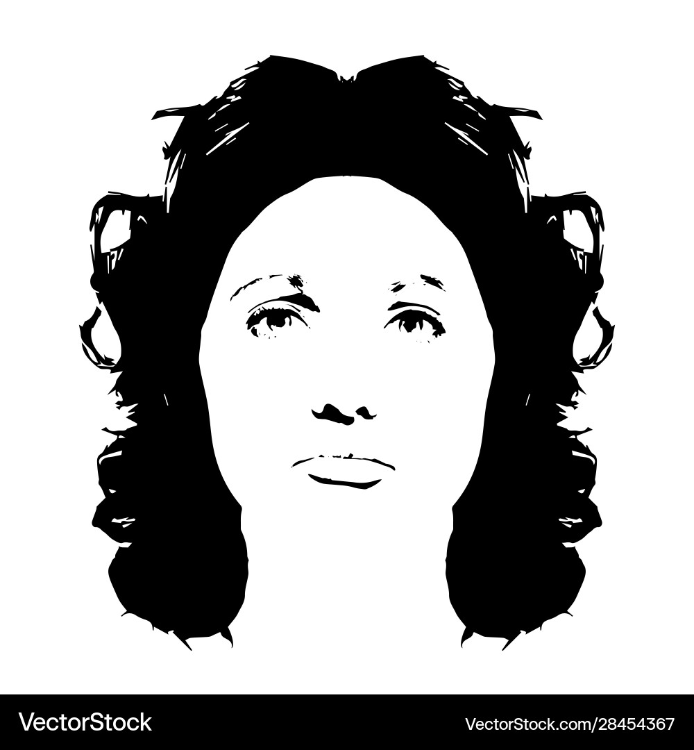 Schwarze Silhouette ein Mädchen mit lockigen Haar lange Schwarze Silhouette ein Mädchen mit lockigen Haar lange vektorbild