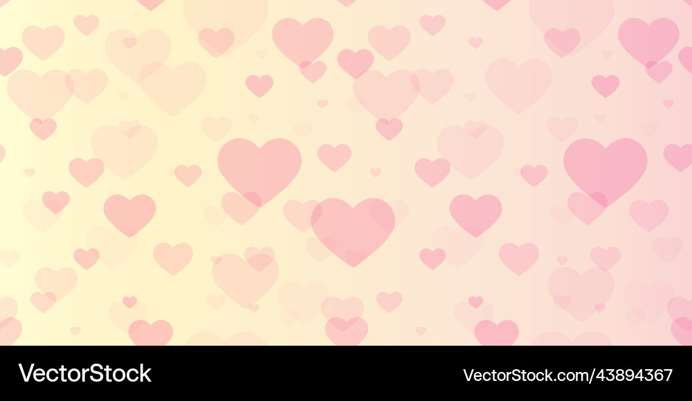 Seamless color gradient pattern of hearts Seamless color gradient pattern of hearts vector image